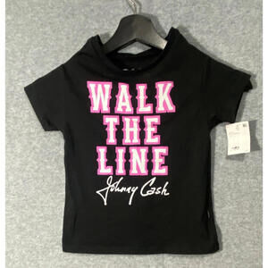 Johnny Cash Walk The Line Johnny Cash Toddler Girls T-shirt Size 4T